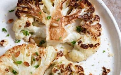Grilled Cauliflower with Toasted Pine Nuts