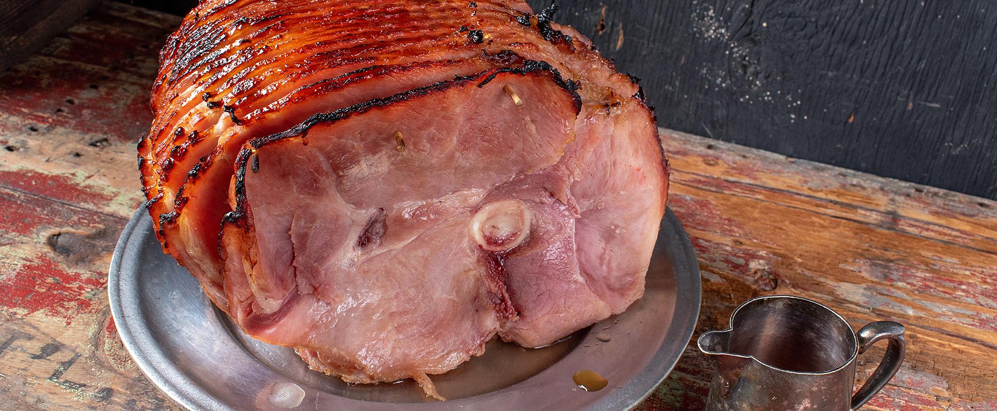 grilled holiday ham