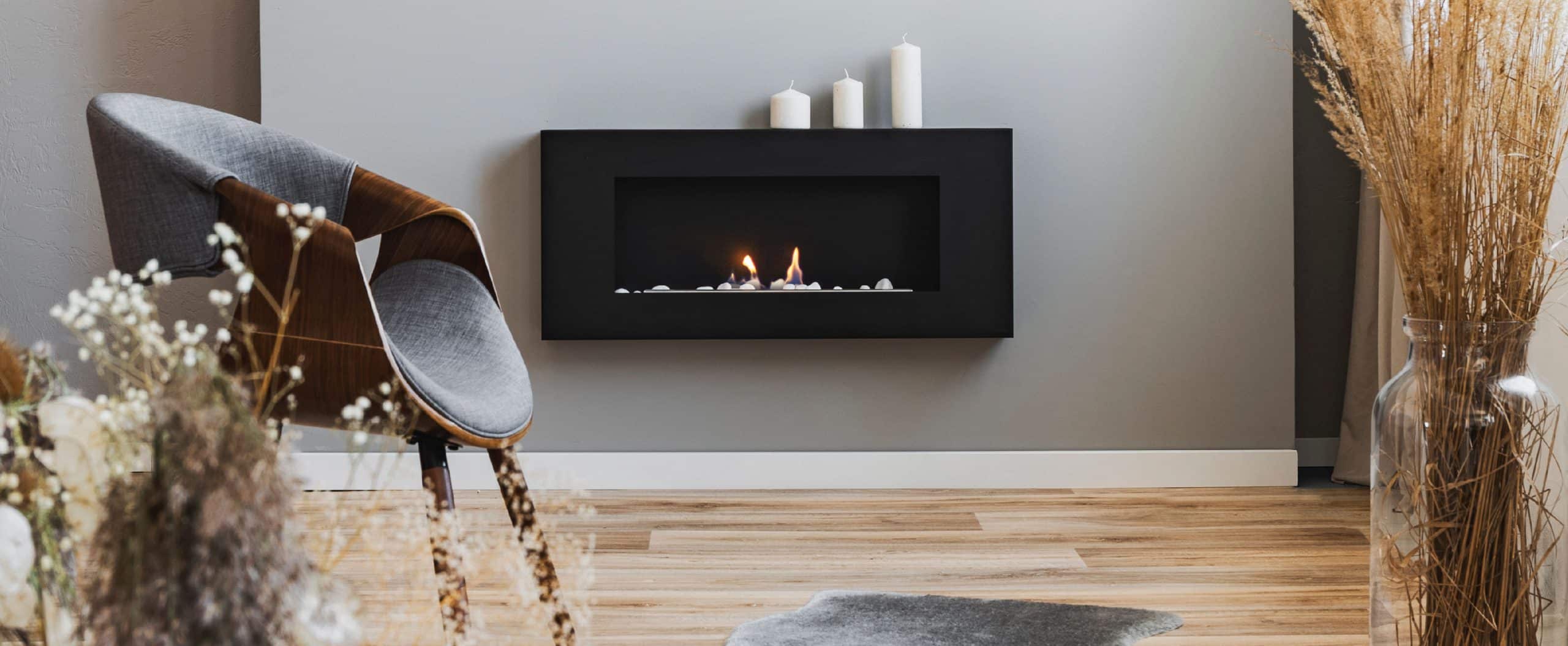 wall-mounted electric fireplace