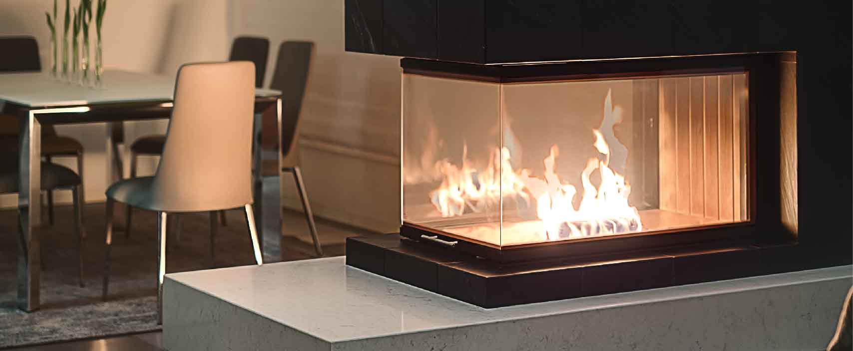 double-sided fireplaces